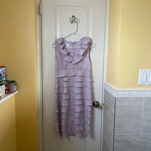 Lilac tiered cocktail party dress